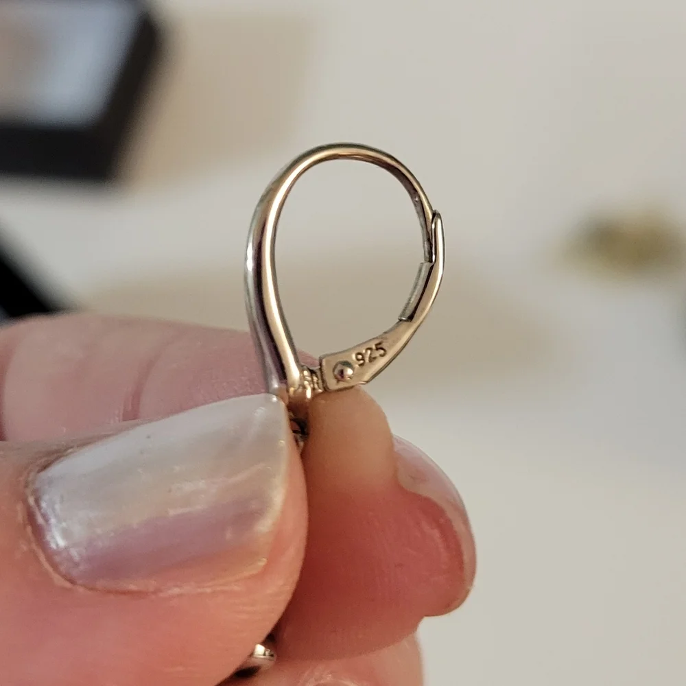 Kays Jewelery Sterling Silver Emerald Earrings NEW - Picture 5 of 6